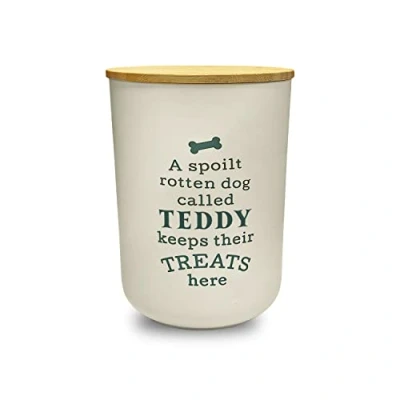 Image of History &amp; Heraldry Personalised Dog Treat Jar Teddy