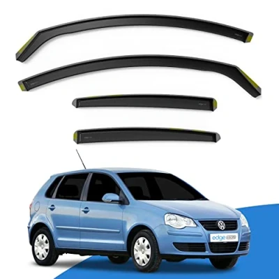 Image of EdgeVisors Wind Deflectors Set Fits: VW Polo MK4 9N/9N3 2002 2009 5 Door Hatchback 4pc