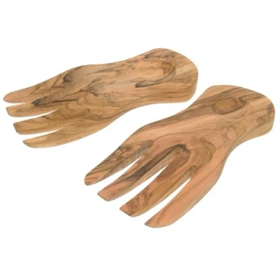 Image of Eddingtons Olive Wood Salad Hands, Servers