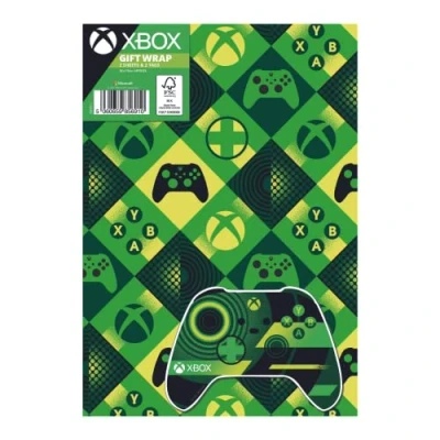 Image of Official Xbox Gift Wrap, 2 Sheets Tags, Wrap for Presents, Officially Licensed
