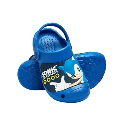 Image of Sonic THE HEDGEHOG Boys Clogs Shoes Boys’ and Mules Summer Sandals Official Merchandise Blue Size 3