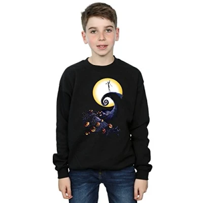 Image of Disney Boys Nightmare Before Christmas Cemetery Sweatshirt 12 13 Years Black