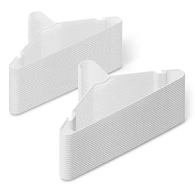 Image of Amazon Basics Plastic Clothes Hangers, Adult Size, White, Pack of 50
