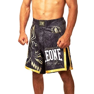Image of LEONE 1947, Legionarivs II MMA Shorts, Unisex Adult, Black, M, AB790