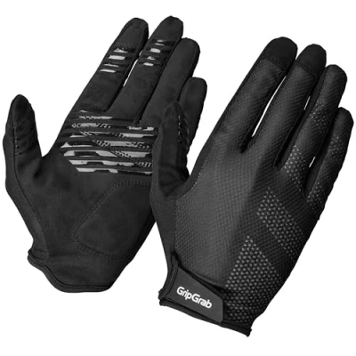 Image of Gripgrab RIDE LITE Padded FULL Finger Summer Glove Unisex Gloves, Size: Large, Black