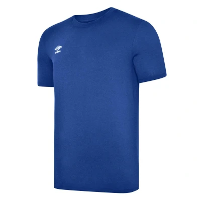Image of Umbro Childrens Unisex Childrens/Kids Club Leisure T Shirt (Royal Blue/White) Navy/Blue Cotton Size 7 8Y