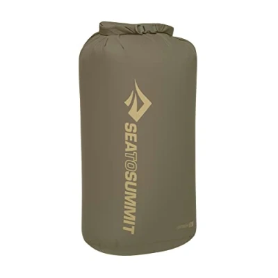 Image of Sea to Summit Lightweight Dry Bag XXL 35L Waterproof Storage Roll Top Recycled Fabric Base Lash Point &amp; D Ring For Backpacking Kayaking 31.5 x 28.8 55.6cm Olive Green 115g
