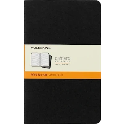 Image of MOLESKINE RULED CAHIER L BLACK COVER (3 SET)