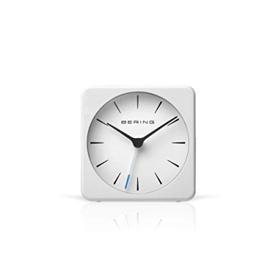 Image of BERING Alarm Clock Simple and Modern Nordic Design White Runs Particularly Quietly 66 mm in Diameter 90066 54S