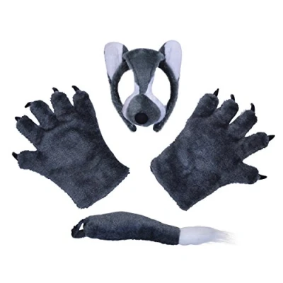Image of Bristol Novelty DS139 Wolf Costume Accessory Kit, One Size