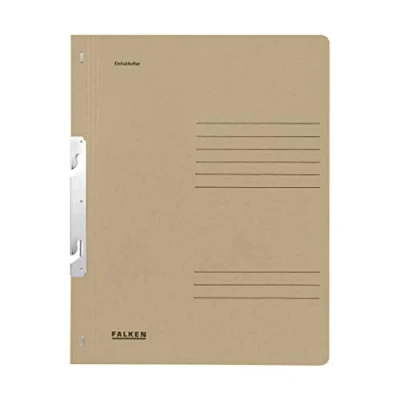 Image of Exacompta Ref 80004088001F FALKEN Hook in Bottom Up Flat Files A4 (210 x 297mm) Size, Blue Angel Certified, 250gsm Recycled Manilla Grey (Pack of 50)