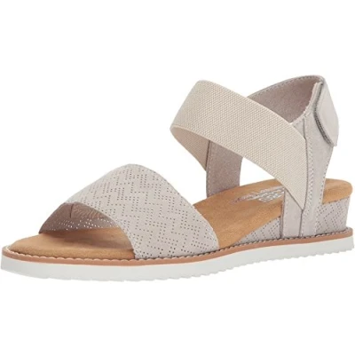 Image of Skechers Women&#039;s Desert KISS Sandal, White, 3 UK