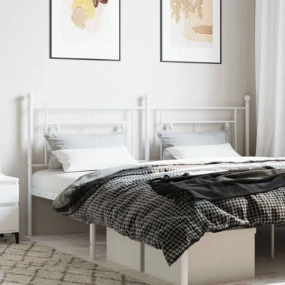 Image of vidaXL White Steel Headboard 180cm Metal Bed Header for Bedroom Decor, Sturdy Powder Coated Construction, Easy Assembly