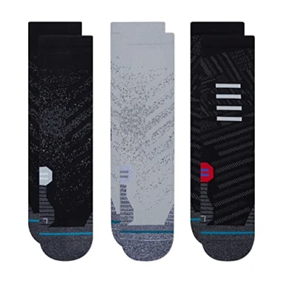 Image of Stance Crew Sock Run Feel 360 x Infiknit 3 Pack (Multi, Medium)