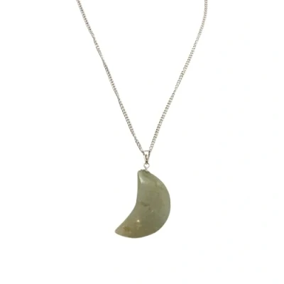 Image of VIE Crescent Shaped Pendant, 4x2cm, Green Aventurine