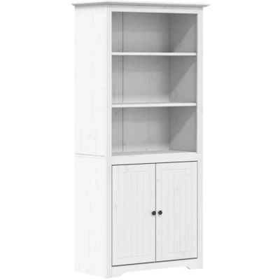Image of vidaXL Bookcase BODO White 80x40x172 cm Solid Wood Pine