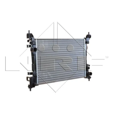 Image of 1300312, 1300339, 13249566, 13399870 Engine radiator NRF 53115 Aluminium 540mm 378mm 23mm Mechanically jointed cooling fins VAUXHALL: Corsa Mk3