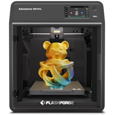 Image of FLASHFORGE Adventurer 5M Pro 3D Printer, One Click Auto Printing Max 600mm/s High Speed with 0.4/0.6mm Nozzle Bundle, CoreXY Structure &amp; Silent Printing, Remote APP Control Camera Surveillance