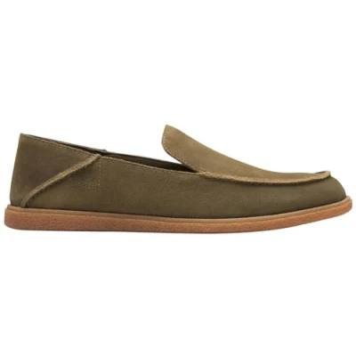 Image of Clarks Men&#039;s Clarkbay Step Loafer Flat, Olive Suede, 9.5 UK