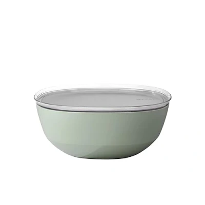 Image of Mepal Serving Bowl with lid Silueta Dishwasher &amp; Microwave Resistant Salad Tapas Bowls Tableware 5000 ml Nordic sage