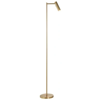 Image of Dedicated LED Reader Task Floor Lamp Warm Brass