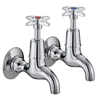 Image of Bristan VAX Bib C Value Crosshead Kitchen Sink Taps, Chrome