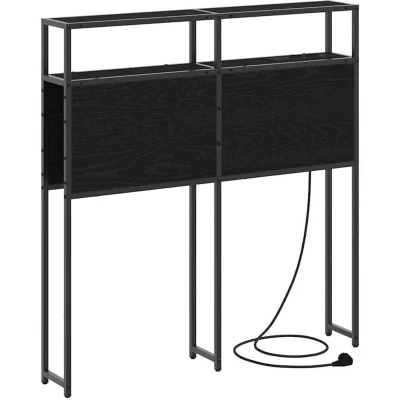 Image of Storage Headboard Black oak 75 cm Engineered wood Vidaxl