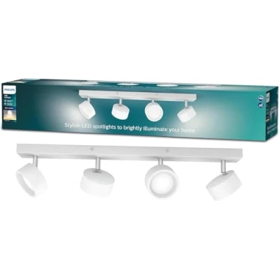 Image of PHILIPS LED Bracia Spot 4x5.5W Warm White 2700k [5.5W White] for Indoor Home Lighting, Living Room, Study, Office