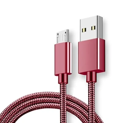 Image of Micro USB Cable Nylon Braided Android Charger Fast Charging Compatible with Samsung Galaxy S7/S5/J3/J5/J7, Huawei, HTC, LG, Kindle, Nexus, Nokia and More (2 Metres)