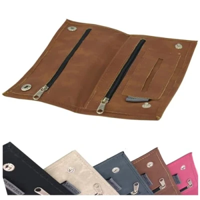 Image of Ciggy Jumper Tobacco Bag Used Leather Leaf Compartment, Twist with Filter Cognac Single