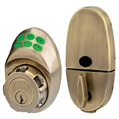 Image of Master Lock DSO0615 Single Cylinder Deadbolt, Satin Nickel
