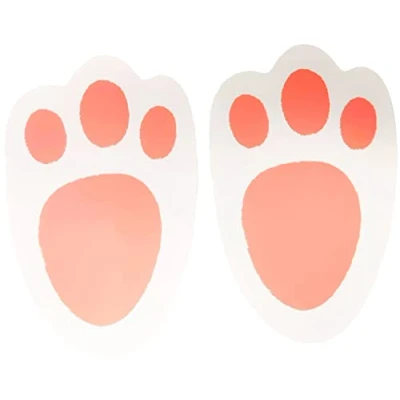 Image of YLAB 15 Easter Bunny Footprints Feet Egg Hunt Rabbit Paw Print