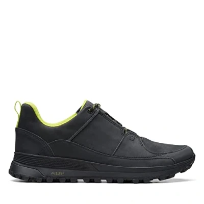 Image of Clarks Men&#039;s ATL Trek Run Sneaker, Black Leather, 8.5 UK
