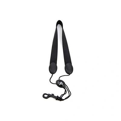 Image of Rico SJA13 Saxophone Neck Strap For Alto &amp; Soprano Sax Snap Hook, Black