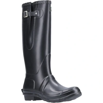 Image of Cotswold Womens Windsor Tall Wellington Boot Black Size 12 (UK Shoe)
