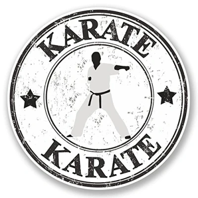 Image of 2 x Karate Vinyl Sticker Decal Bike Laptop Car Belt Martial Arts Fun #4795 (10cm 10cm)