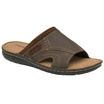 Image of DUNLOP Mens Sandals Memory Foam Touch Fastening Open Toe Flip Flop Mules Summer Shoes (Kevin Brown, 11)