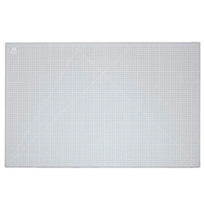 Image of Artway A1 Cutting Mat Self Healing Double Sided Grid Markings in Centimetres/Inches, White,grey