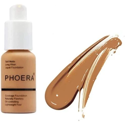 Image of ABRUS® Foundation, Full Coverage Soft Matte, Foundation Makeup Flawless Cream Smooth Long Lasting 24HR Waterproof and Blendable 30ml (105 Sand)
