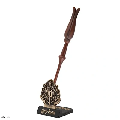 Image of Cinereplicas Harry Potter Luna Lovegood Magic Wand Pen with Stand and Lenticular Bookmark Official Licensed