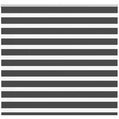 Image of vidaXL Zebra Blind Black 160x150 cm Fabric Width 155.9 Polyester