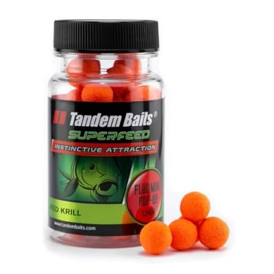 Image of Tandem Baits SuperFeed Fluo Mini Pop Up Red Krill, Carp Fishing Ups, Bait, Hookbaits, Accessories for Monster Fish 12mm 30g