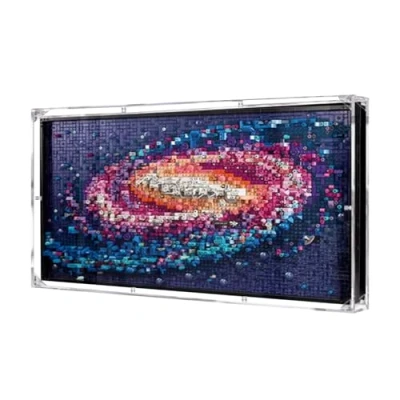 Image of Acrylic Display Case for Lego Art The Milky Way Wall Décor Showcase, Protect &amp; Decorate Model with Storage, Collectibles, Gifts