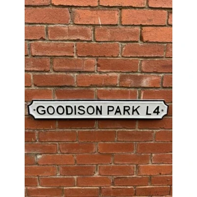 Image of GOODISON PARK L4 Vintage Style Road Street Sign SOLID METAL