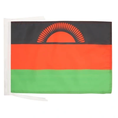 Image of AZ Flag Malawi 18&#039;&#039; x 12&#039;&#039; 100% Polyester Malawian Small Banner with Two Cords Fade Resistant Vivid Colors 18x12 in 45x30 Cm