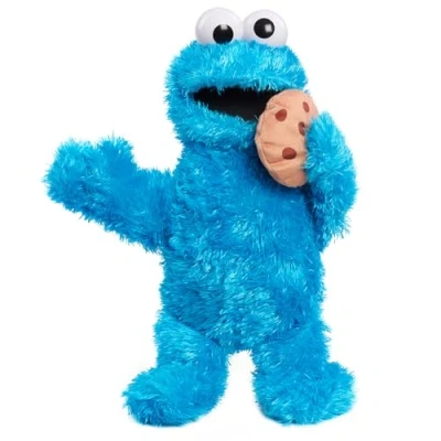 Image of Just Play Sesame Street 13.5 inch Nom Cookie Monster Plush with Sounds and Motion, Blue, Kids Toys for Ages 18 Month