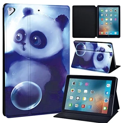 Image of Initial Letter Leather slim lightweight Stand Cover Case for Apple New iPad 9.7 2018 2017(6th Gen, 5th Gen)/iPad Air 2/iPad Air/iPad Pro Tablet with Auto Wake/Sleep (cute panda)