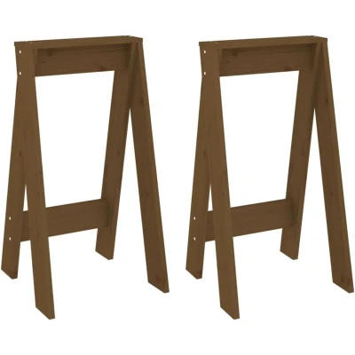 Image of vidaXL Stools 2 pcs Honey Brown 40x40x75 cm Solid Wood Pine