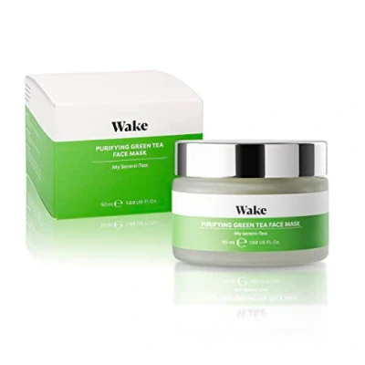 Image of Wake Skincare Purifying Green Tea Face Mask For All Skin Types Blackhead Remover Extract Cleansing 50ml Anti ageing properties…