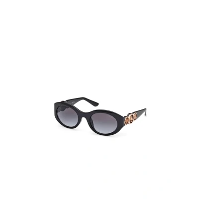 Image of Guess Woman GU00198 H 01B Sunglasses Injected Black Smoke Round Normal